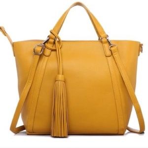 --SOLD---'Beautiful mustard tote bag